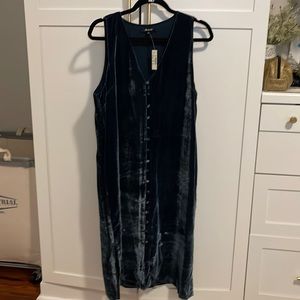 Madewell blue velvet dress